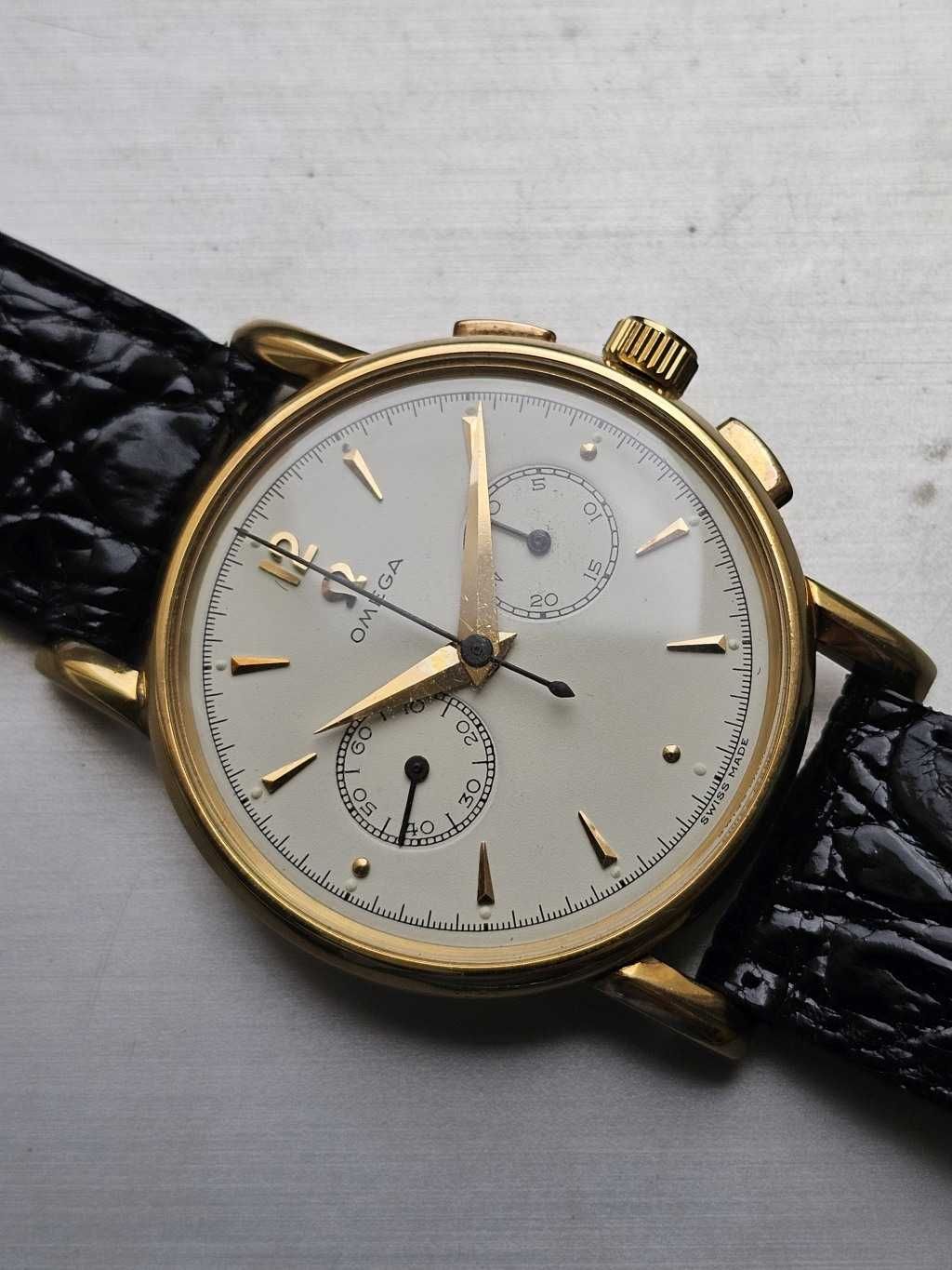 Złota 18K Omega Chronograph 320 jak Nowa idealna
