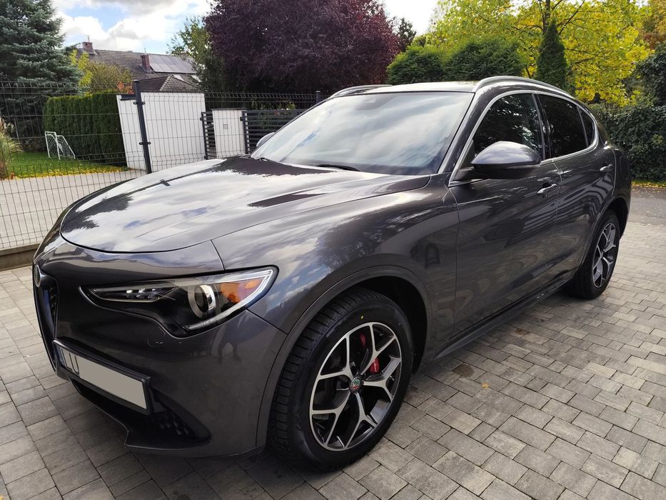 Alfa Romeo Stelvio AWD 280KM 2020r Panorama Vesuvio Grey Czekoladowa Tapicerka