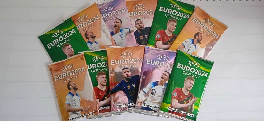 Karty Piłkarskie EURO 2024 kolekcjonerskie 100szt + bryloczek GRATIS