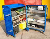 Szafka transportowa, organizer z blachy aluminiowej