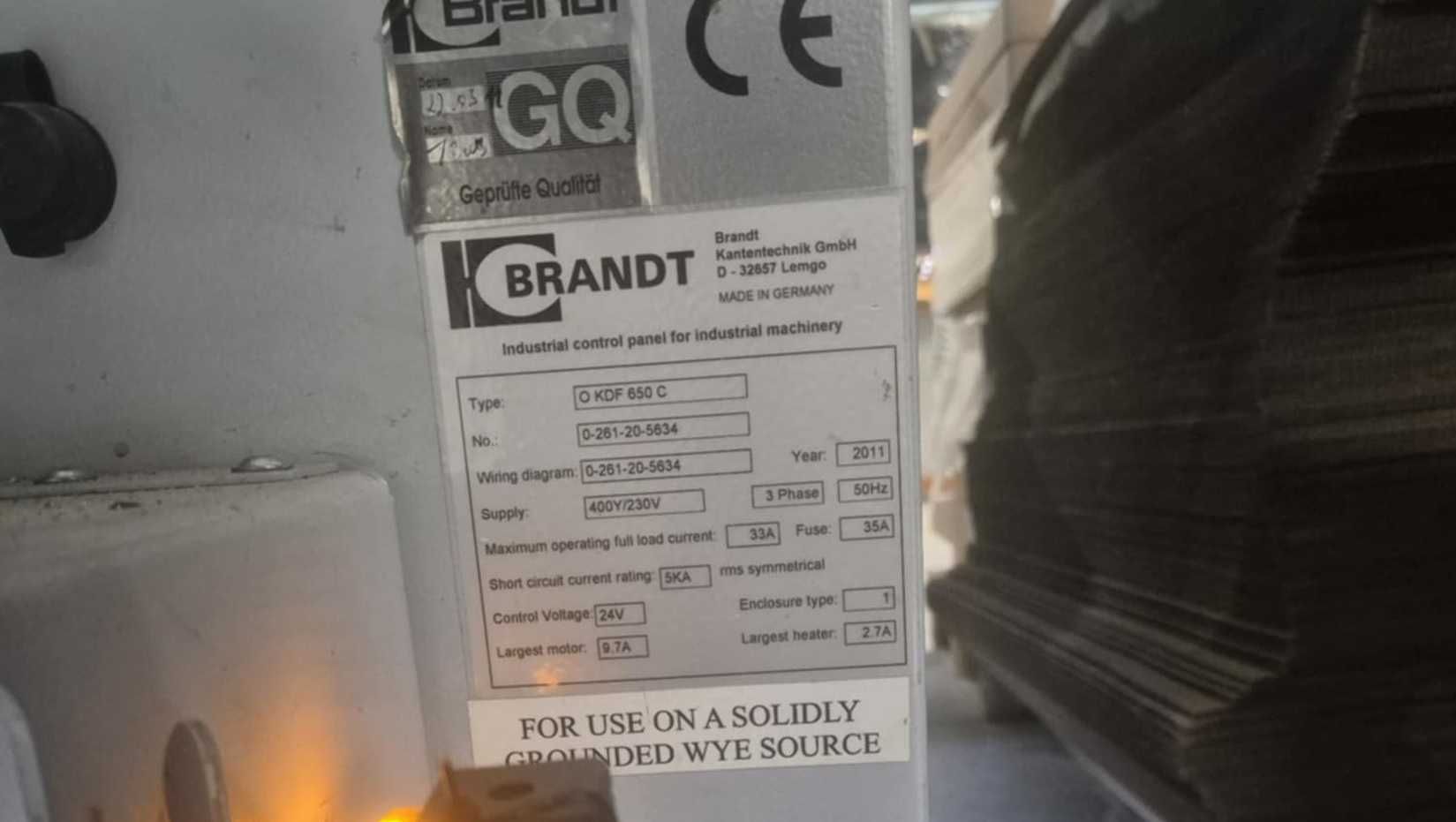 Okleiniarka jednostronna BRANDT KDF 650