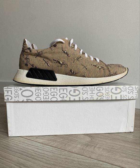 Hegos damskie sneakersy beżowo złote hafty 40