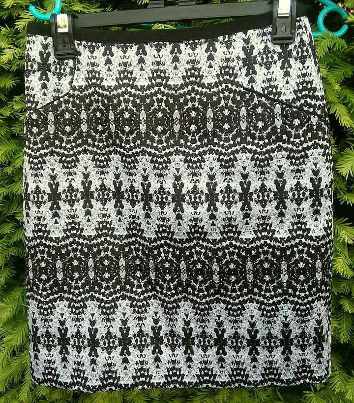 Spódnica ołówkowa H&M HM 36 S czarna szara mini biurowa kieszenie