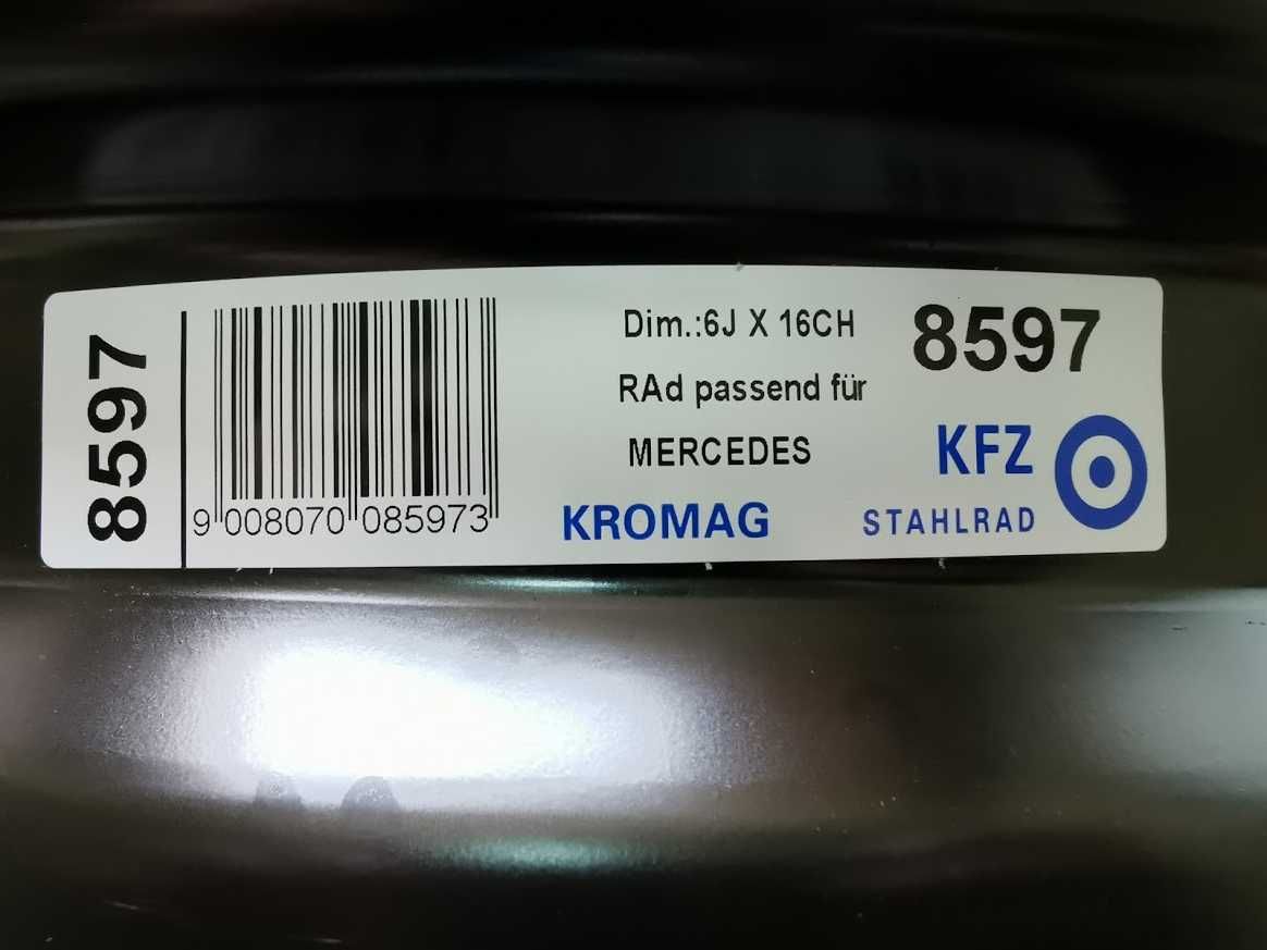 4x felgi stalowe 6Jx16 Mercedes C Klasa C204 W204 ET39 nowe KFZ