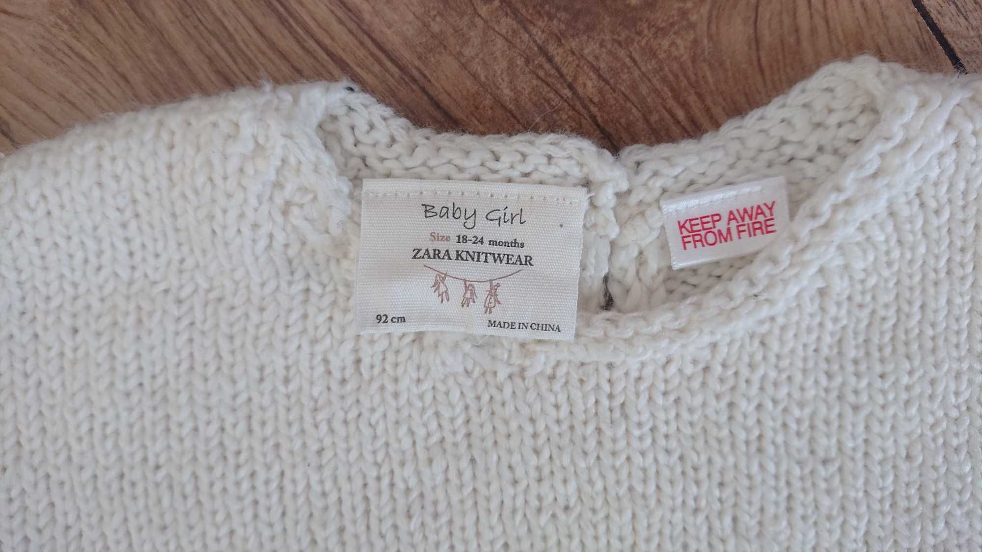 Sweterek Zara rozm 18-24m-ce Nowy