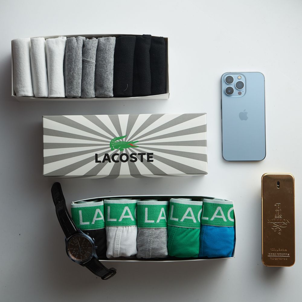 Чоловічий набір нижньої білизни “LACOSTE” 5шт