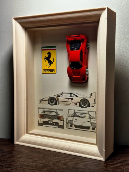 Ferrari F40 RED Shadow Box Gablotka prezent hot wheels