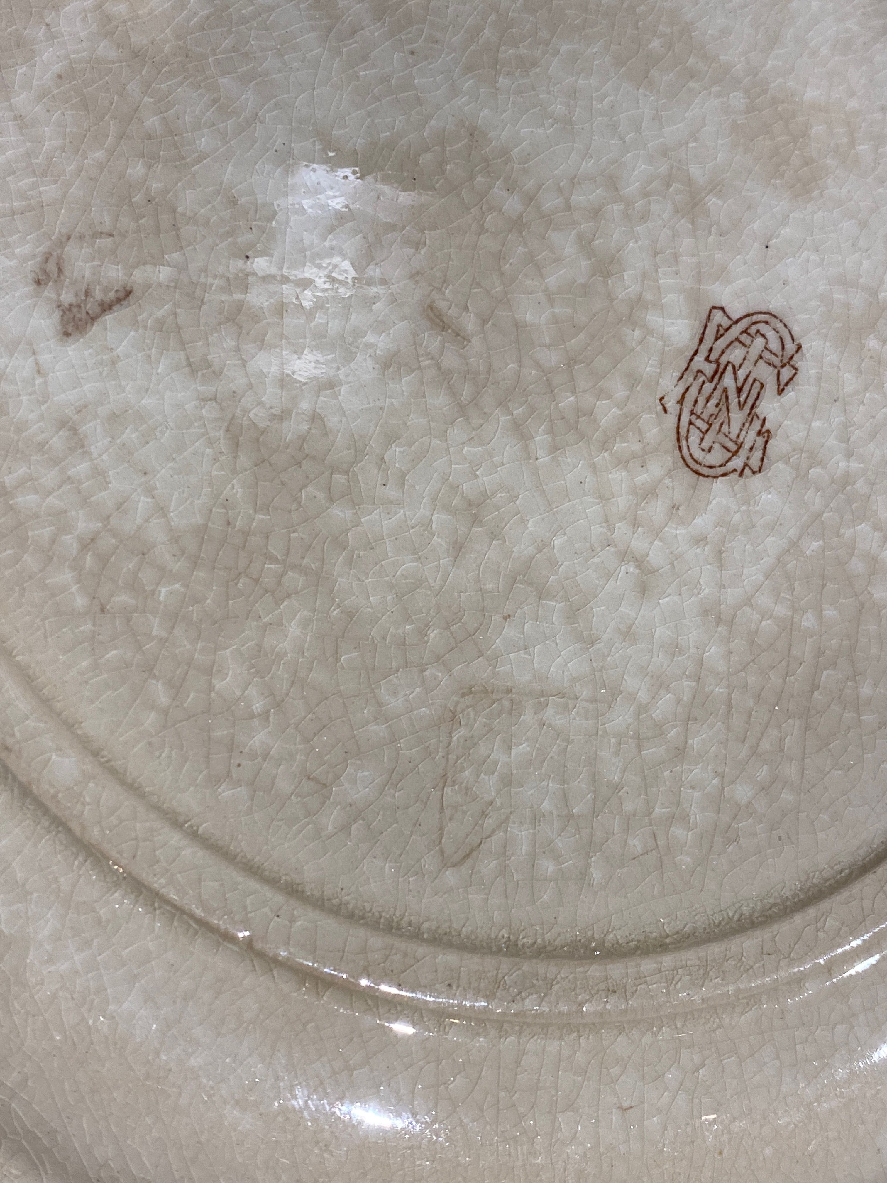 Prato Cerâmica Francesa 26 cm Arte Nova Anos 20