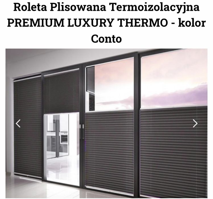 Roleta plisowana termoizolacyjna Premium Luxury Thermo