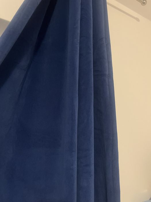 Zasłony niebieskie 140x280 welur