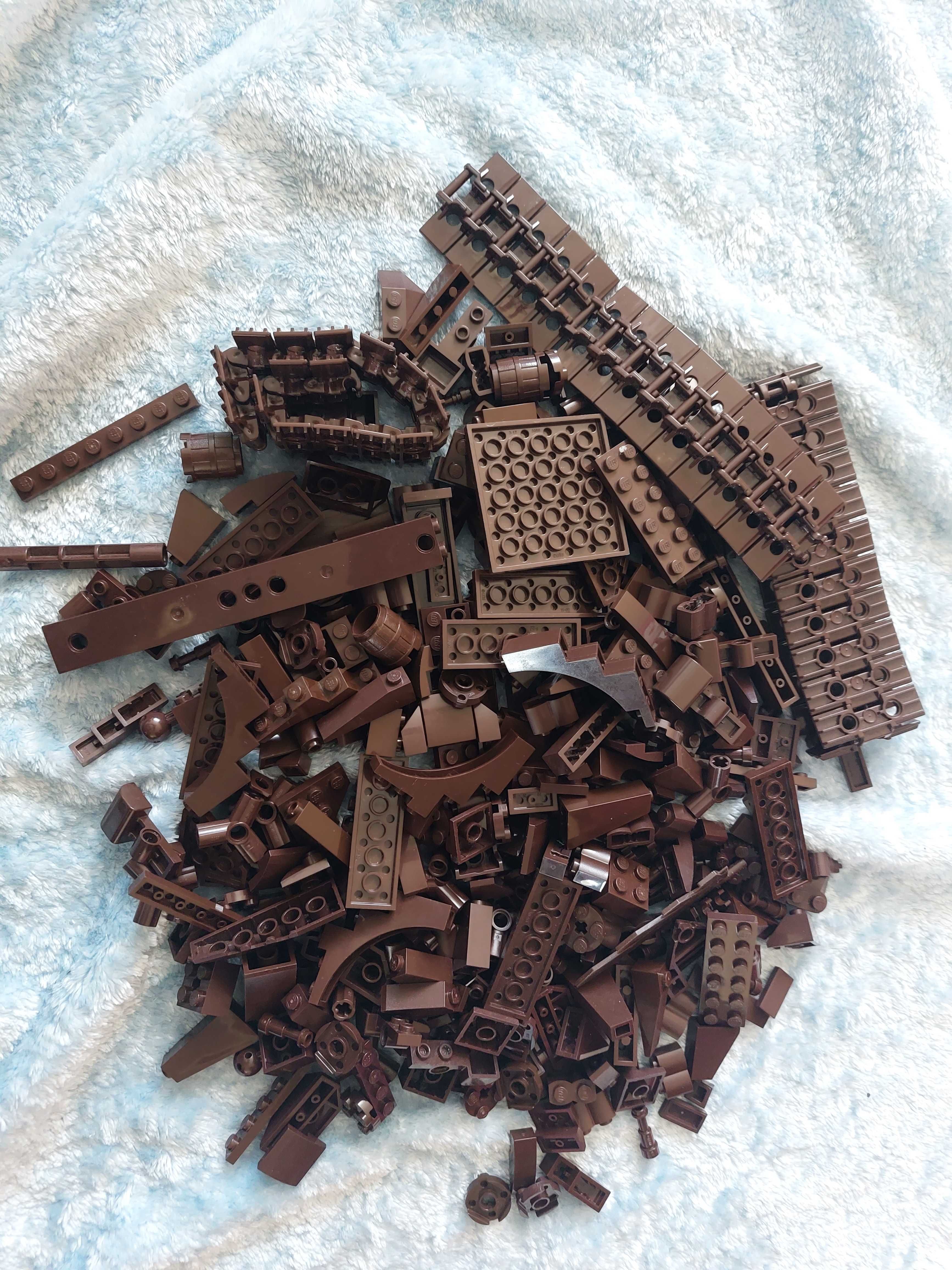 Klocki Lego Ciemny Brąz sortowane Orygonalne 370g