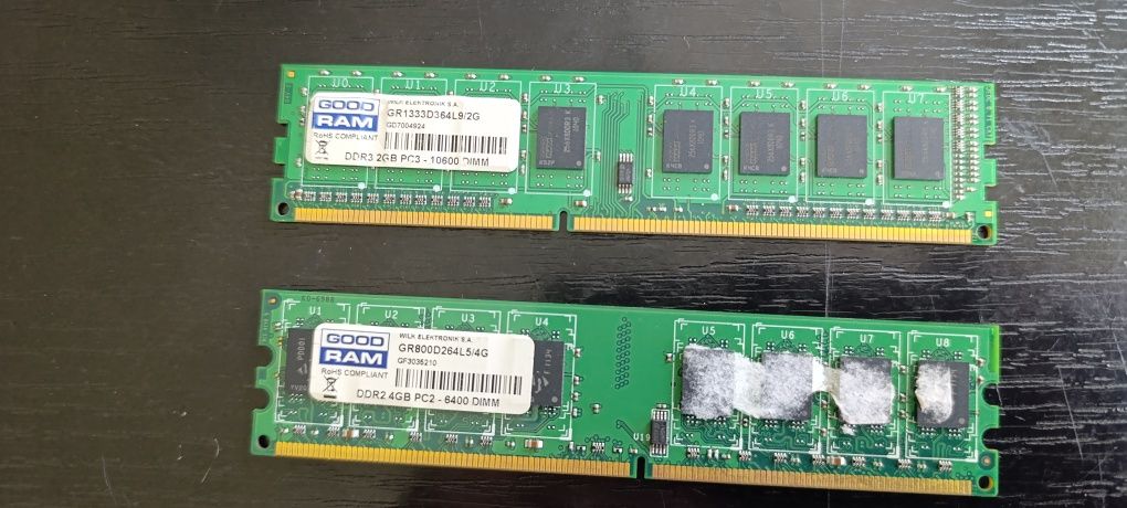 Оператив память DDR2 4GB GoodRam, DDR3 2GB.