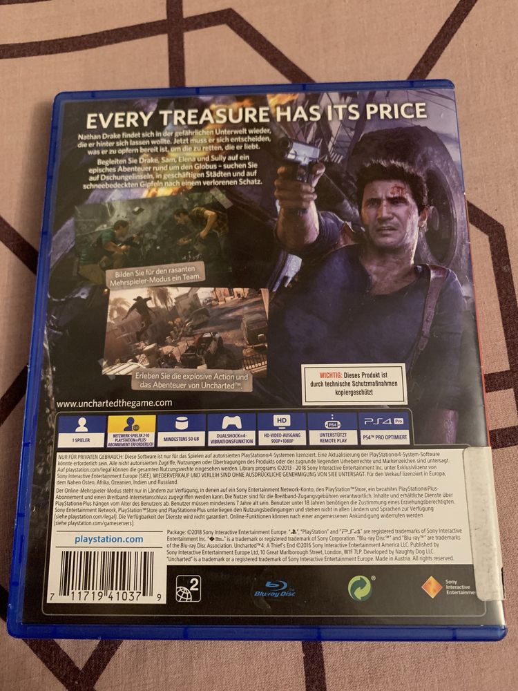 Uncharted 4: A Thief’s End для ps 4