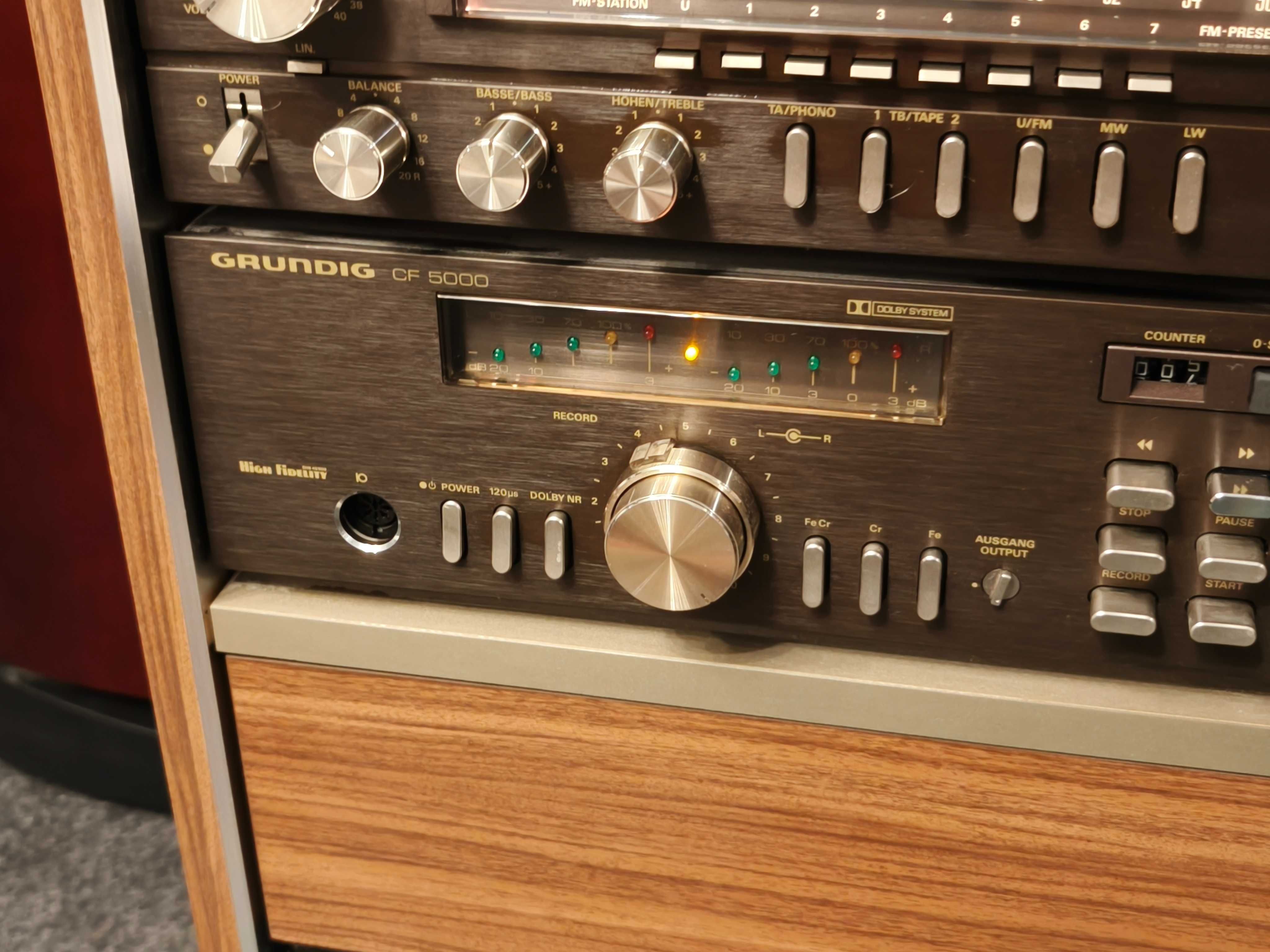 GRUNDIG R-1000 + CF-5000 + ORG Szafka Compact SYSTEM ! uniQ
