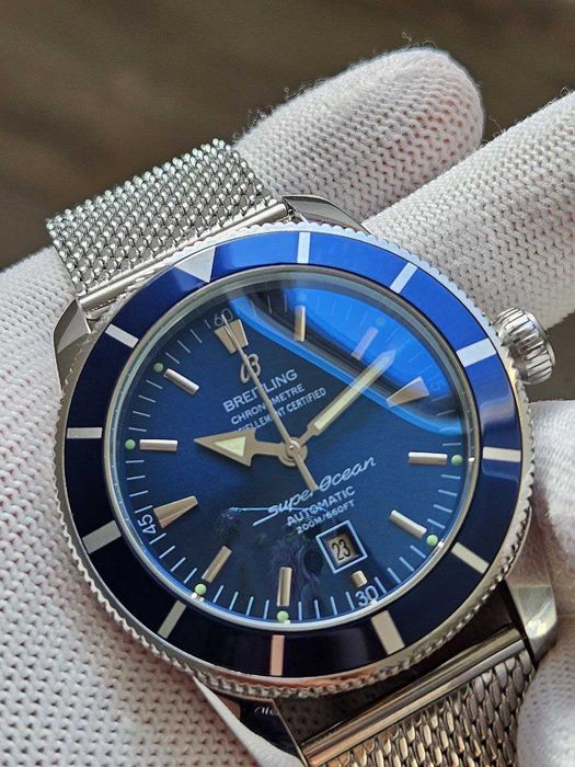 Швейцарские часы Breitling B20 Silver-Blue