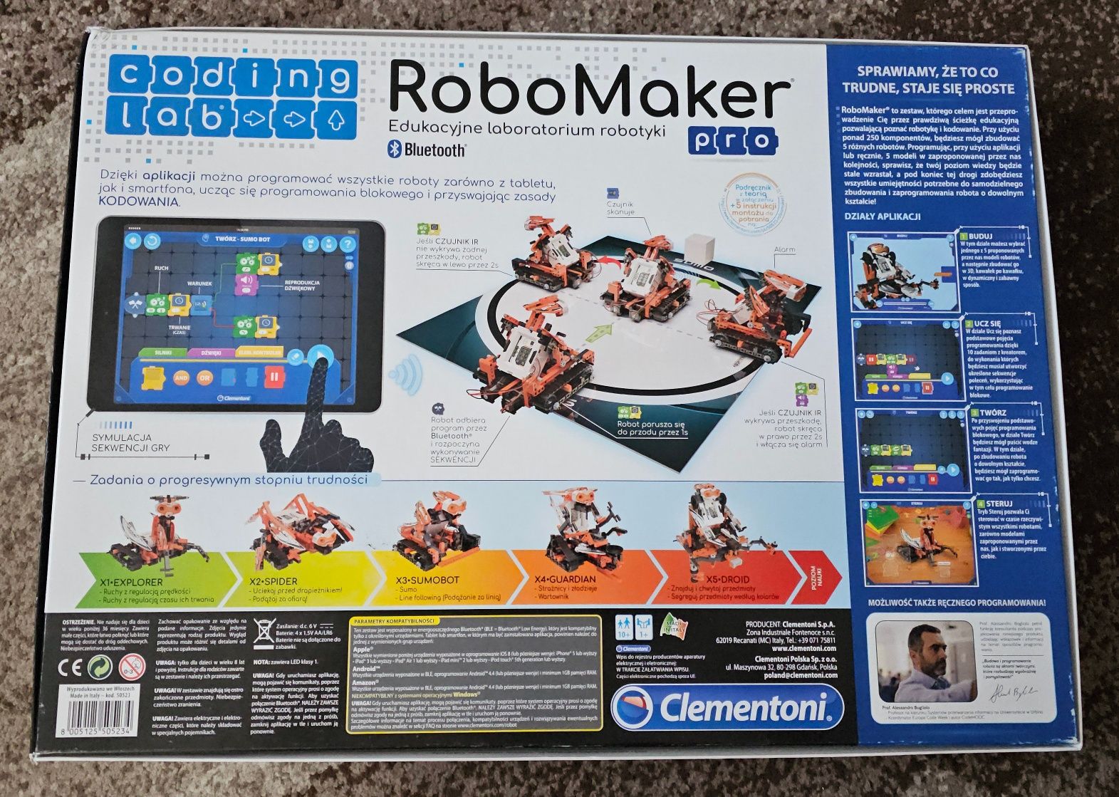 Dwa zestawy Clementoni - RoboMaker i Laboratorium mechaniki