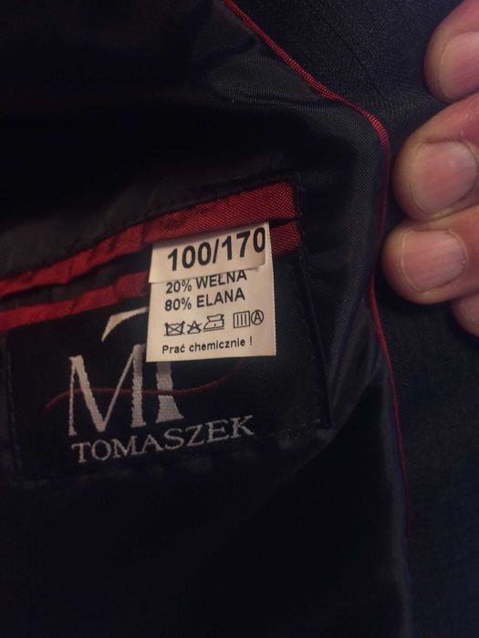 garnitur męski rozmiar 170