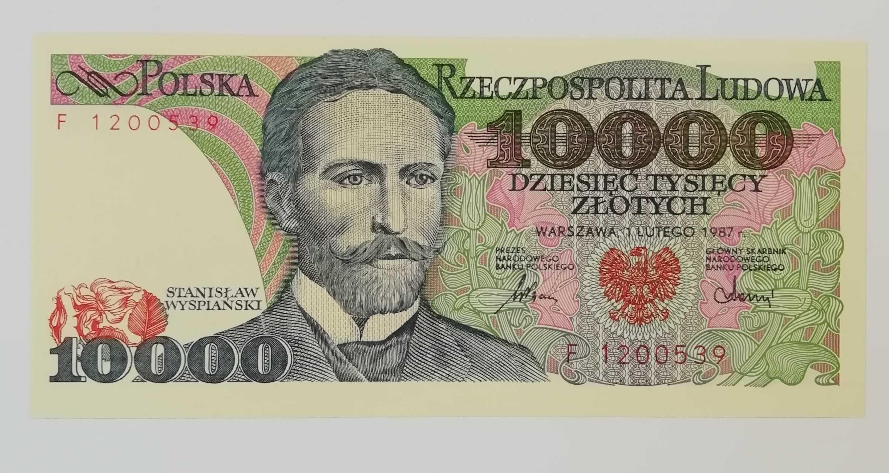 Banknot 10 000 złotych PRL SERIA F UNC
