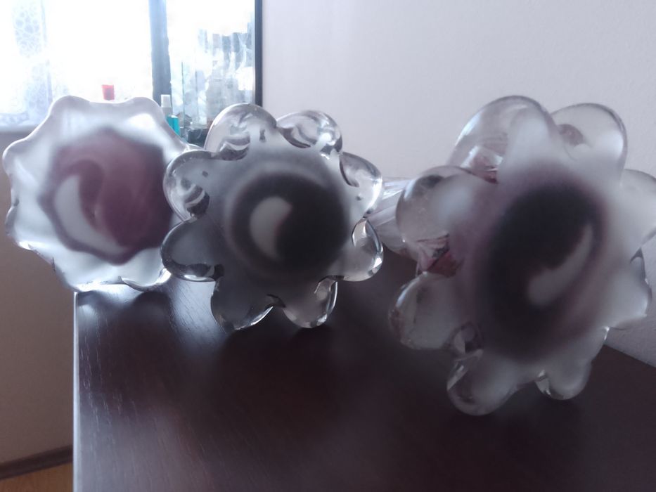 Вазы интерьерные ,новые (гутное  стекло)