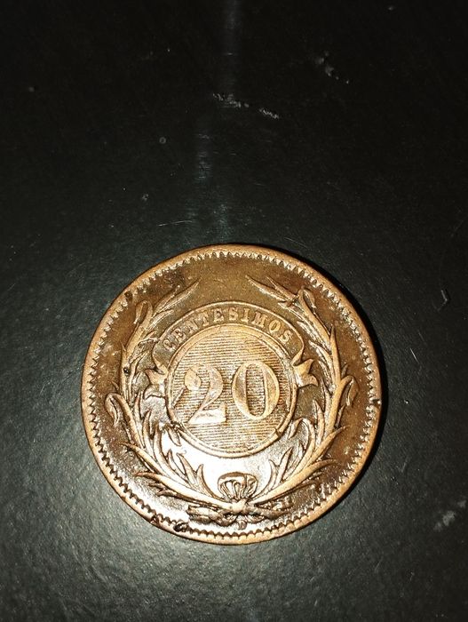 20 Centésimos de Real 1857 República Oriental Del Uruguay