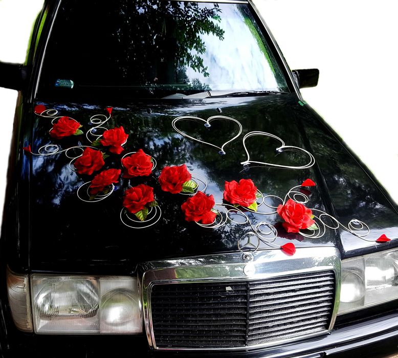 Dekoracja auta Ozdoba samochodu Ślubnego Weselnego Serca