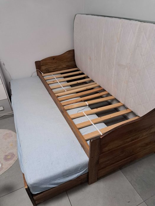 Łóżko podwójne wysuwane