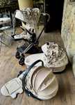 Cybex priam Simply Flowers Beige 4.0 автокрісло шасі люлька прогулянка