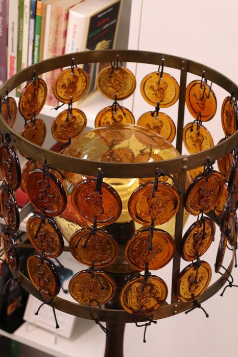 Lampa ze znakami zodiaku – Delam Huta Ząbkowice Drost prl vintage