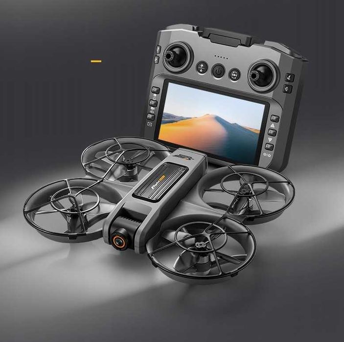 Dron kontroler LCD 2 kamery silnik bezszczotkowy 145G WIFI 2x AKU