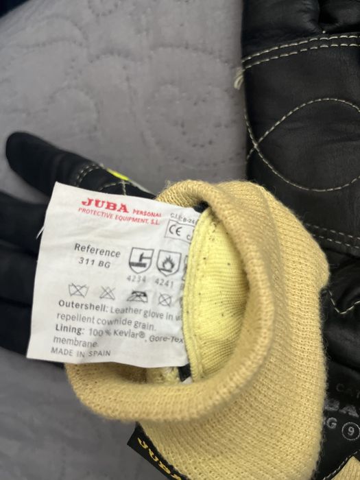 Rekawice kevlar roz.9 skorzane