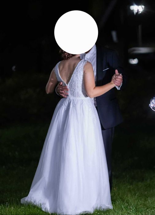 Długa Suknia Ślubna rozmiar 38