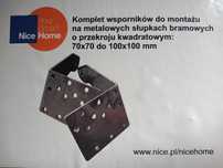 Wsporniki do montażu siłowników Nice