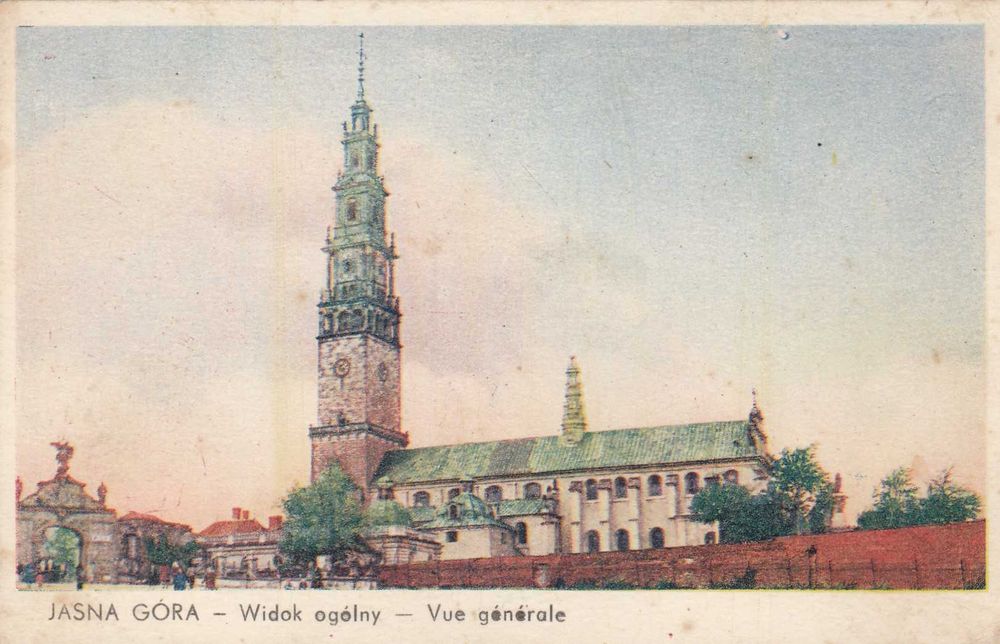 Jasna Góra rok 1950 pocztówka
