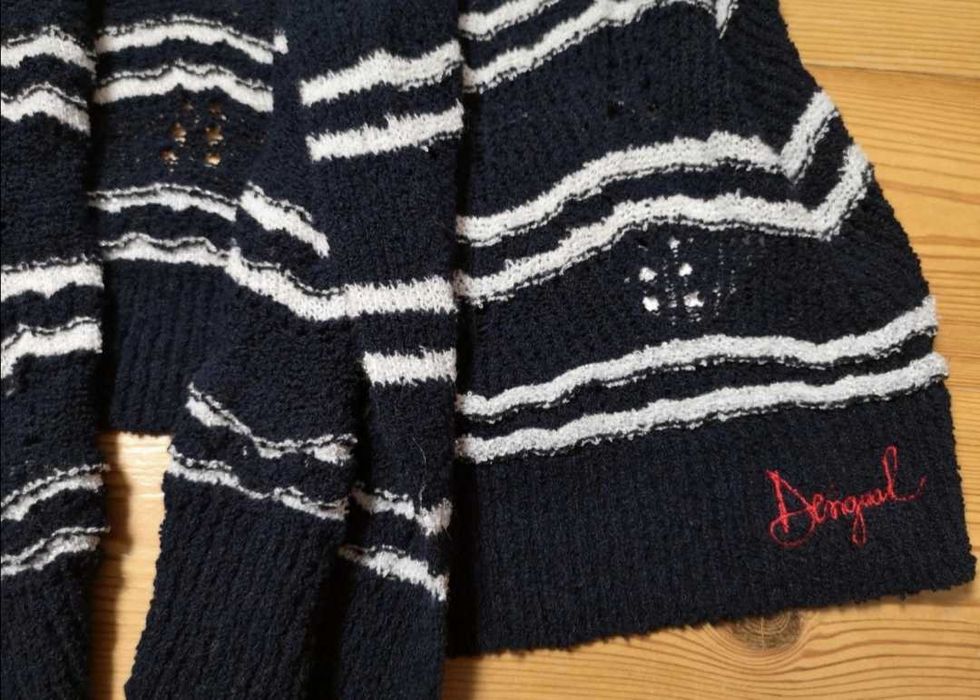 Sweter kardigan sweterek ażurowy Desigual Nowy metka oversize