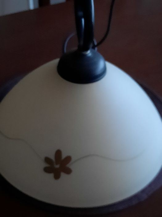 Lampa szklana żyrandol szklany klosz ecru
