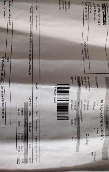 Smartfon INFINIX note 30 5G