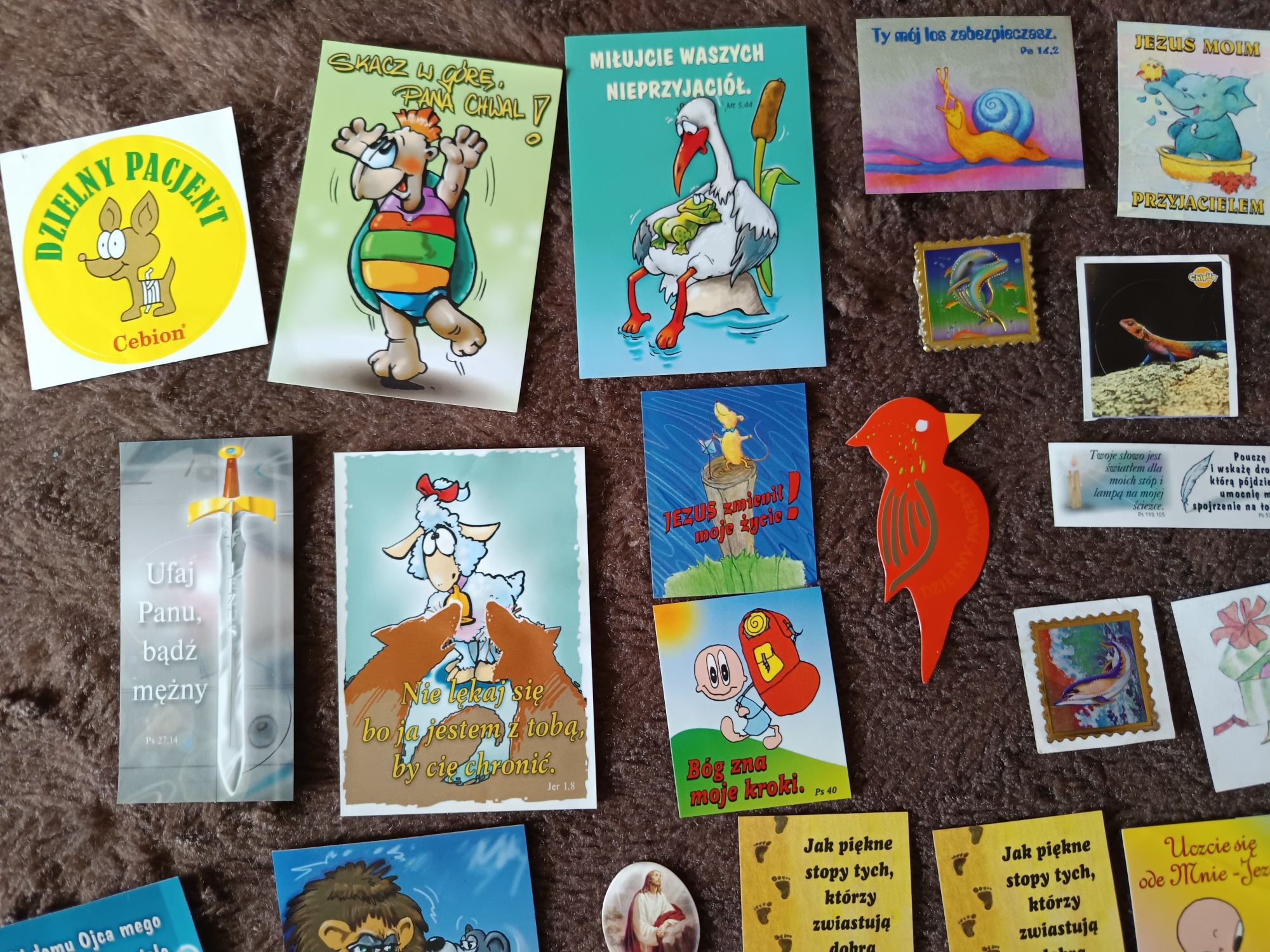 Naklejki chrześcijańskie, naklejki, dzielny pacjent, zwierzątka