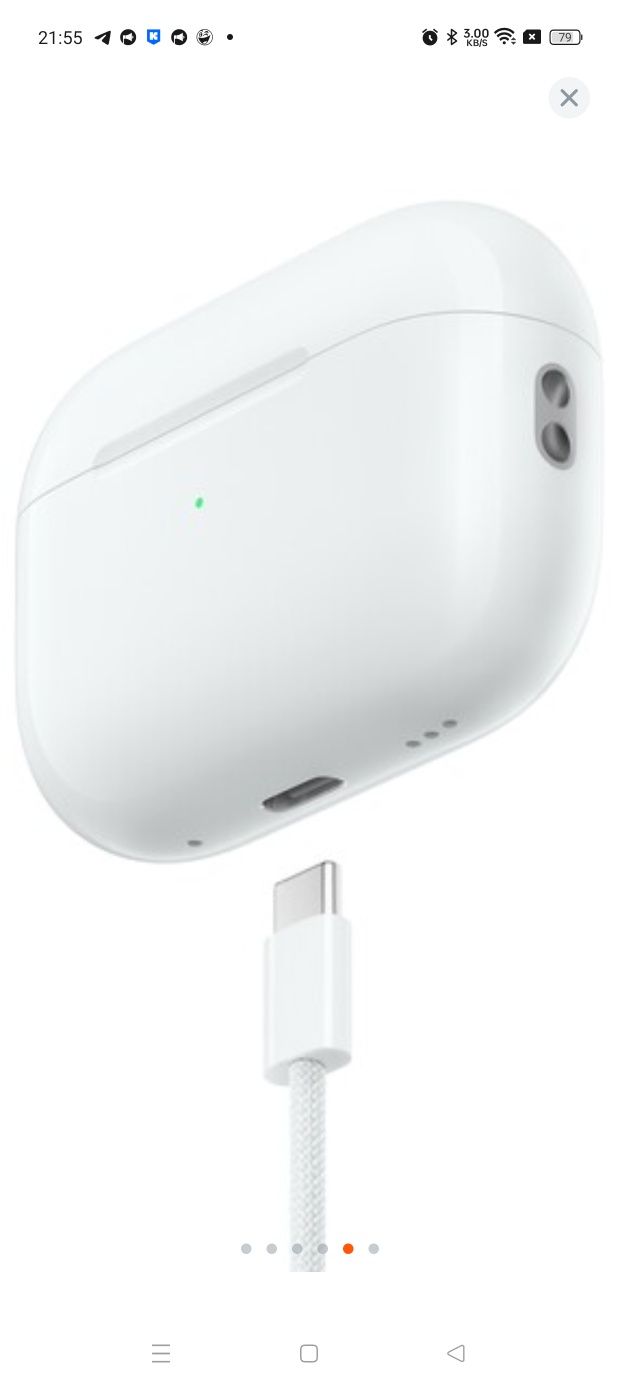 Наушники aplle AirPords 2 pro gen ,(USB-C) (white)