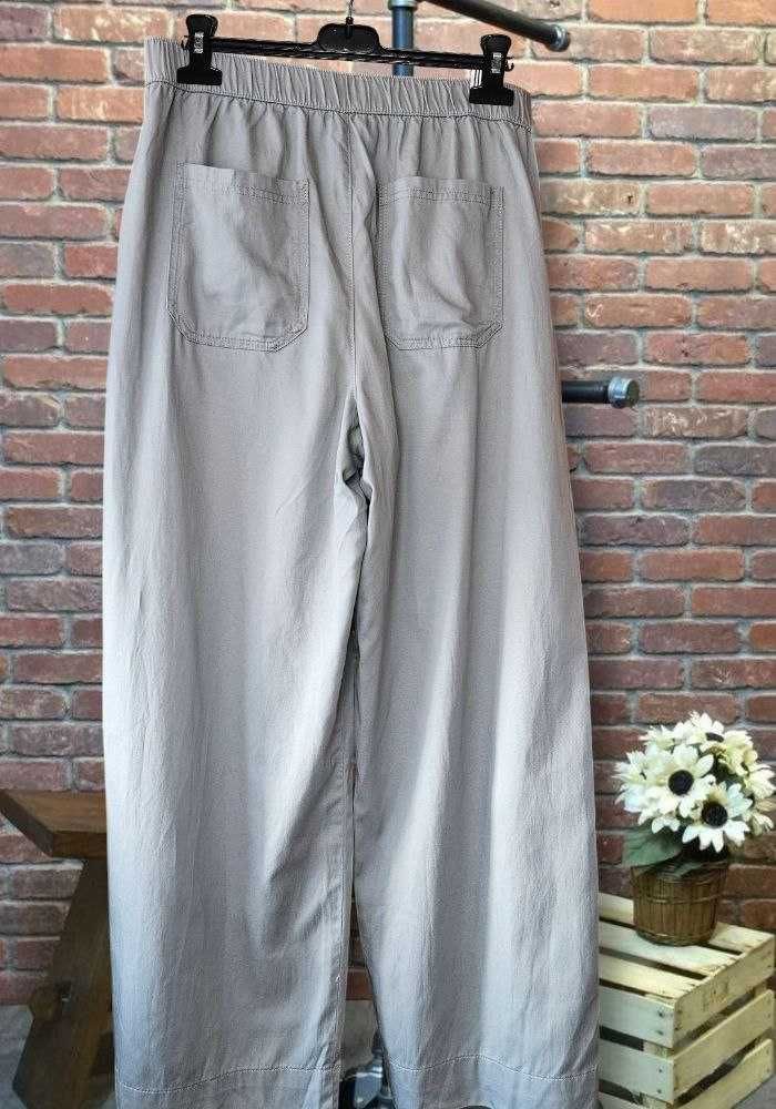 Широкие серо-голубые брюки с высокой посадкой George, р. L/XL