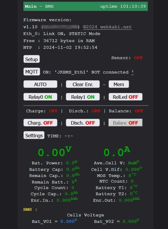 JK BMS Ethernet (Lan) Monitor - модуль віддаленого контролю з SNMP