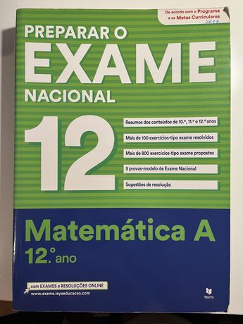 Preparar o Exame nacional para Matematica A 12°ano