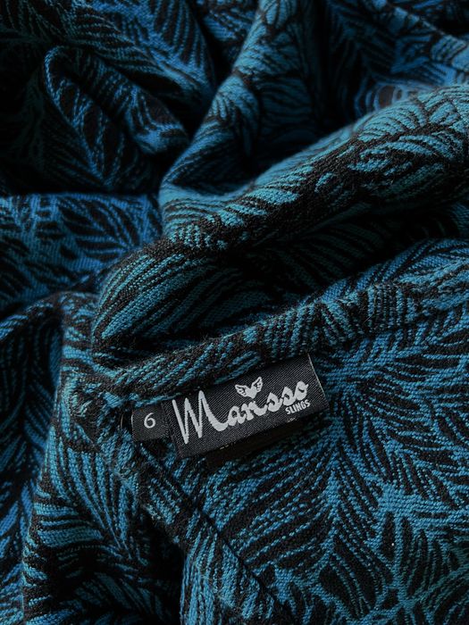 Chusta Marisso r.6 bawełna merino turkus czarny