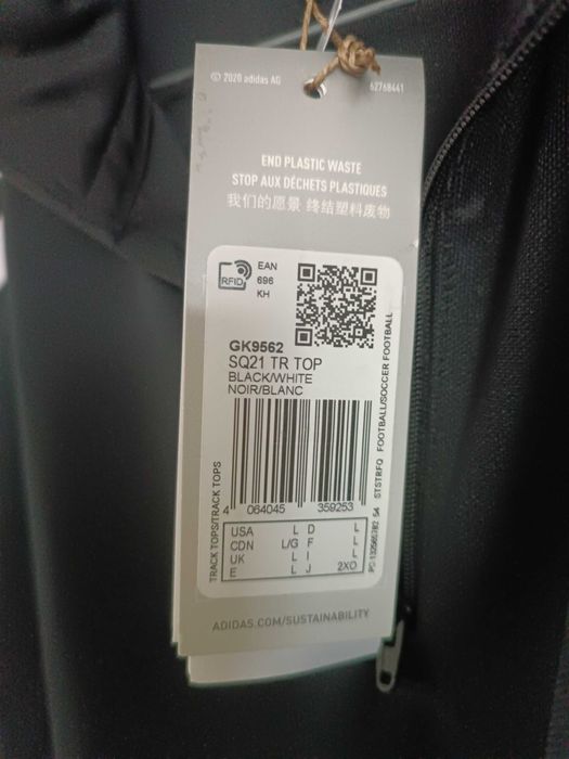 Nowa bluza męska Adidas Squadra 21 Training Top rozmiar M L XL