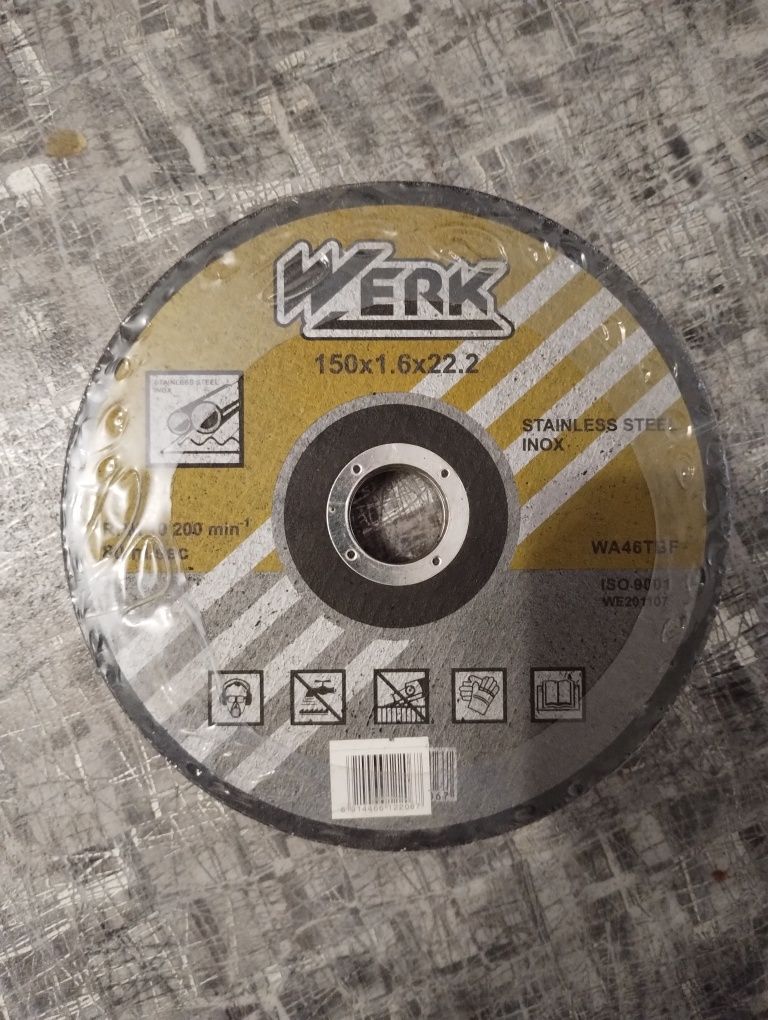 Отрезной диск/Відрізне коло по металу WERK  125х1,0х22,2; 150х1,6х22,2