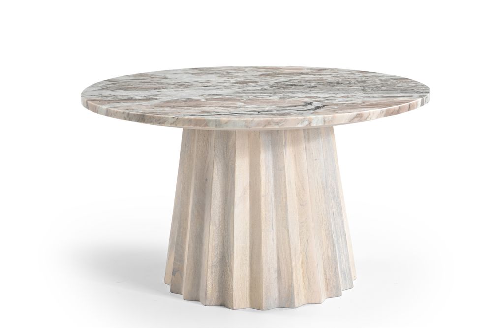 Luksusowy stolik marmurowy - design premium i drewno mango