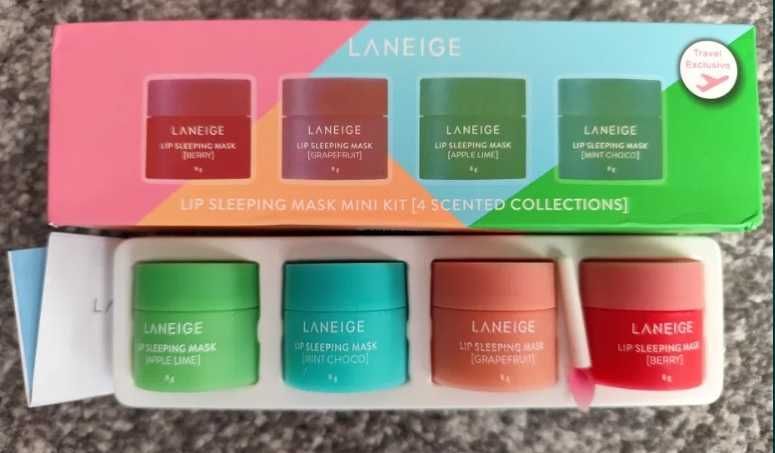 Laneige Lip Sleeping Mask Maska Do Ust Na Noc Balsam Zestaw 4x8g