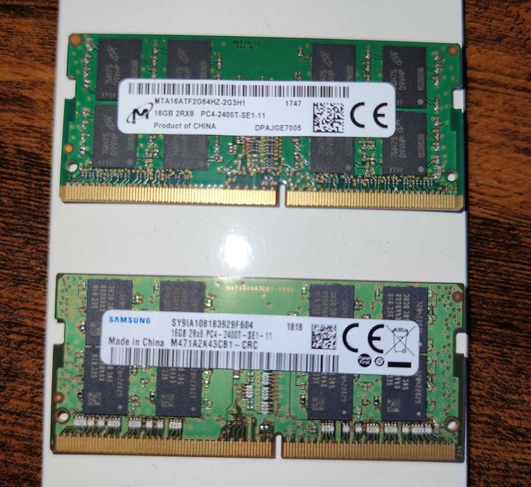 Pamięć RAM DDR4 16GB SODIMM Micron 2400 Mhz w jednej kości