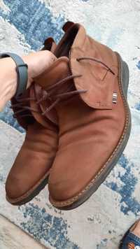 Ботинки мужские коричневого цвета Ecco замшевые 44 размер