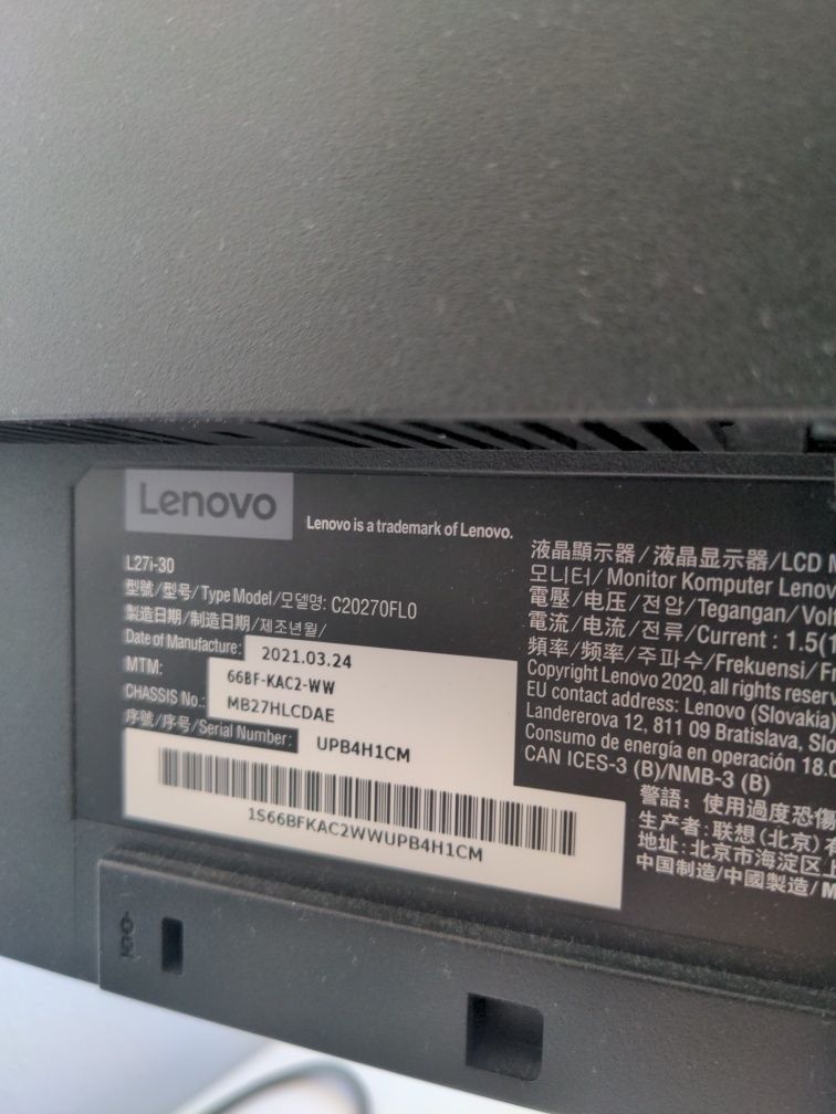 Monitor Lenovo 27 jak Acer