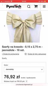 Szarfy dekoracyjne kokardy 30 szt. Komunia Ślub